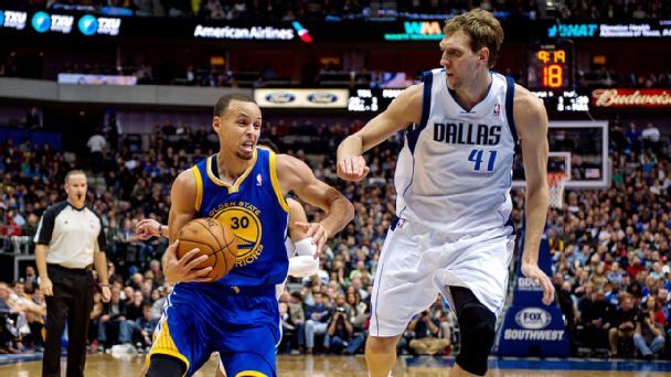 Stephen Curry and Dirk Nowitzki