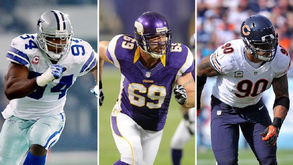 DeMarcus Ware, Jared Allen and Julius Peppers