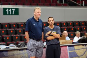 Larry Bird and Frank Vogel