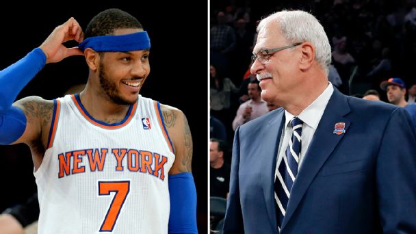 Carmelo Anthony and Phil Jackson