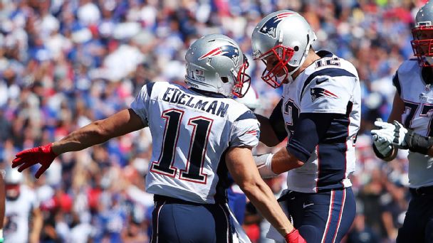 Julian Edelman and Tom Brady