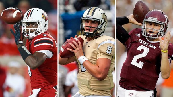 Teddy Bridgewater, Blake Bortles, and Johnny Manziel