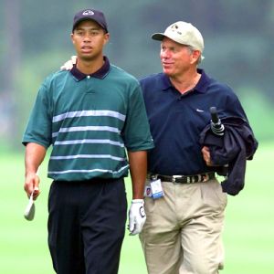 Tiger Woods and Butch Harmon