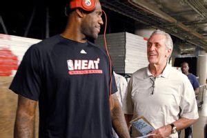 LeBron James and Pat Riley