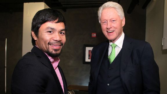 Manny Pacquiao and Bill Clinton
