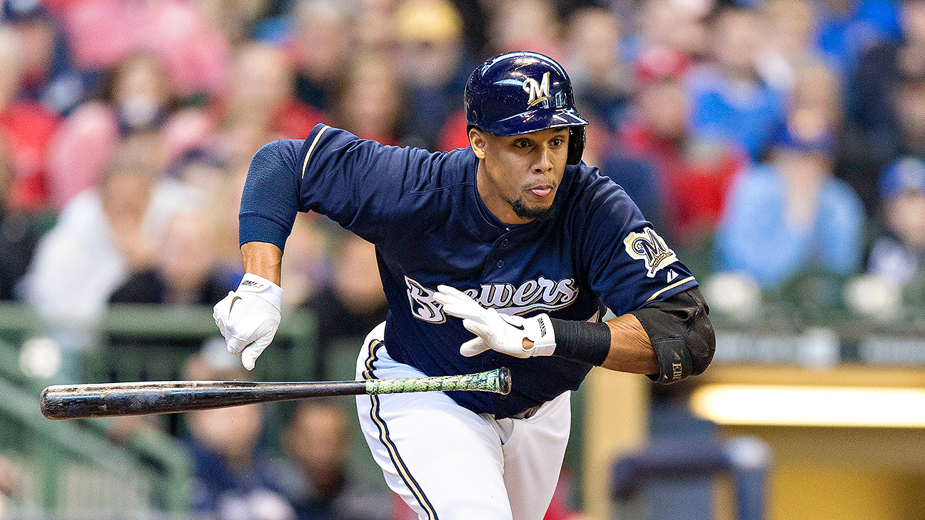Carlos Gomez of Milwaukee Brewers visits child struck by ball