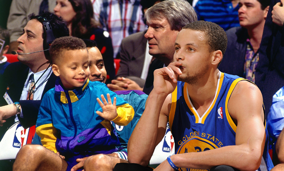 Stephen Curry of the Golden State Warriors, then and now