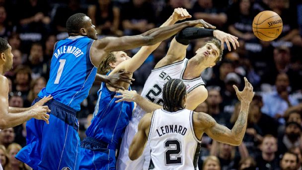 Dirk Nowitzki, Samuel Dalembert, Tiago Splitter