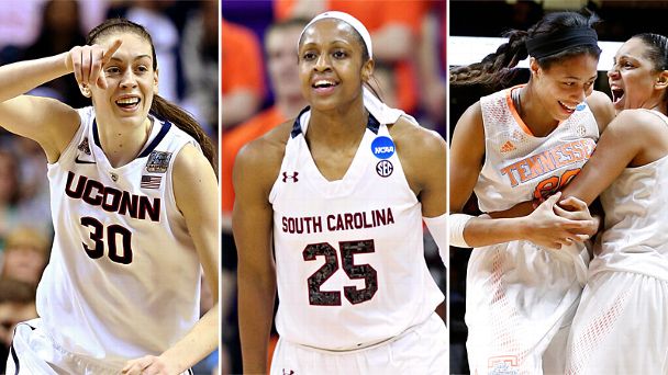 UConn, South Carolina, Tennessee