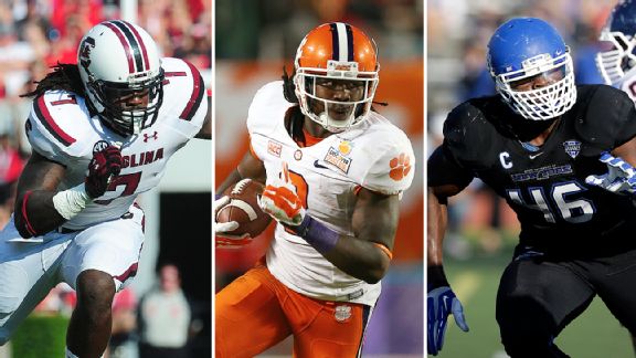 Jadaveon Clowney, Sammy Watkins and Khalil Mack