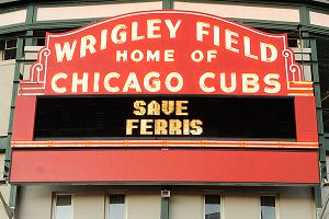 Chicago Cubs Hoodie SAVE FERRIS Bueller's Day off Wrigley 