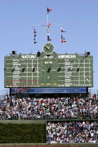 Wrigley Field scoreboard