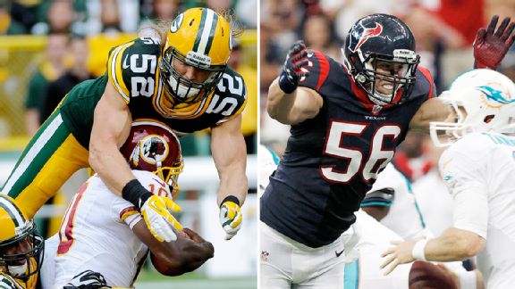 Clay Matthews and Brian Cushing