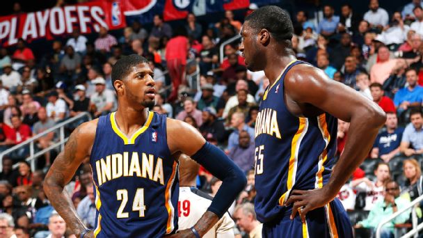 Paul George and Roy Hibbert