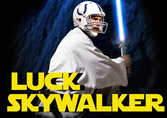 Andrew Luck of the Indianapolis Colts as Luck Skywalker
