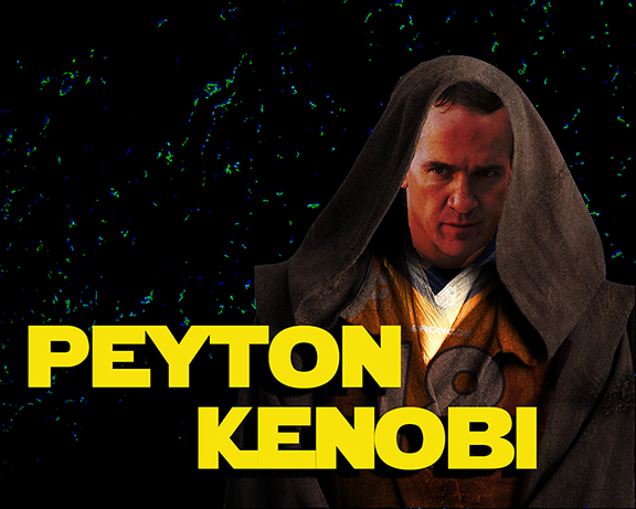 Peyton Manning of the Denver Broncos, as Peyton Kenobi