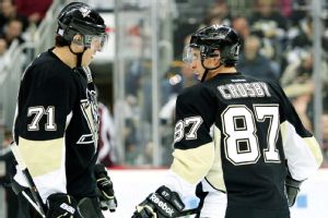 Sidney Crosby and Evgeni Malkin