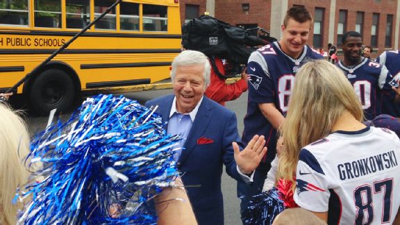Robert Kraft and Rob Gronkowski