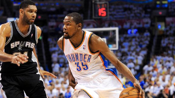Tim Duncan and Kevin Durant