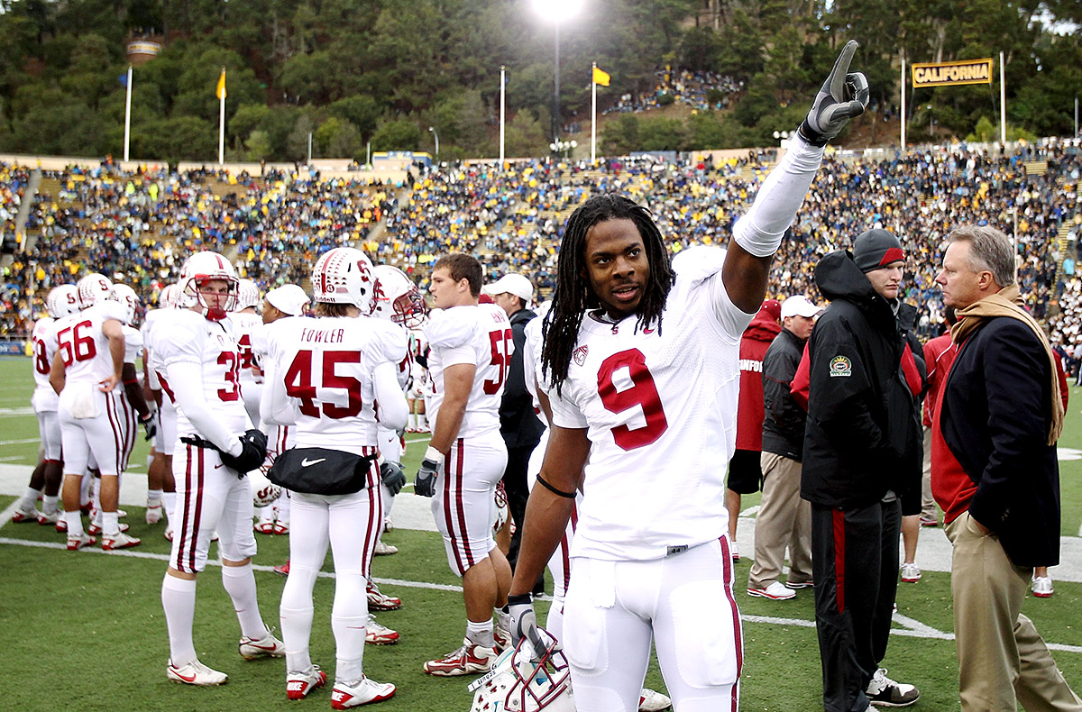 NCAA Richard Sherman Stanford Cardinal #9 Youth Football Jersey - White