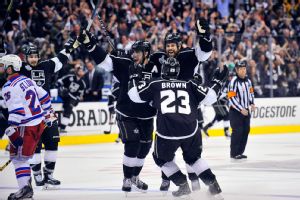 Dustin Brown, Willie Mitchell, Anze Kopitar