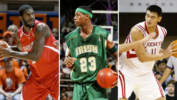 Greg Oden, LeBron James, Yao Ming