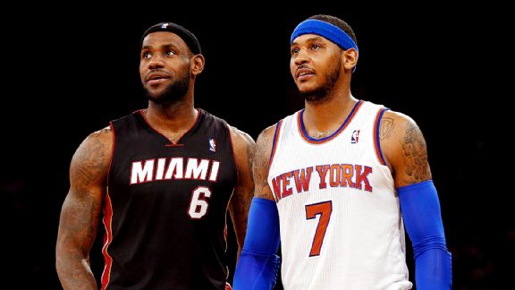 LeBron James and Carmelo Anthony