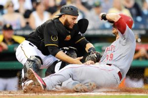 Devin Mesoraco and Russell Martin