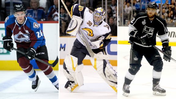 Paul Stastny, Ryan Miller, Marian Gaborik