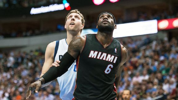 Dirk Nowitzki and LeBron James