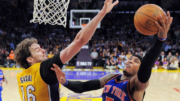 Pau Gasol and Carmelo Anthony