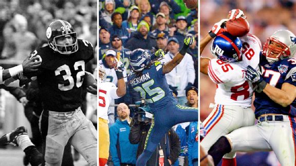 Franco Harris, Richard Sherman and David Tyree