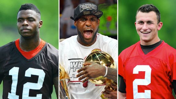Josh Gordon, LeBron James & Johnny Manziel