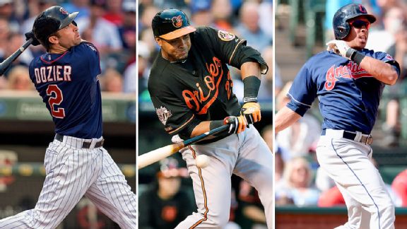 Brian Dozier, Nelson Cruz and Michael Brantley