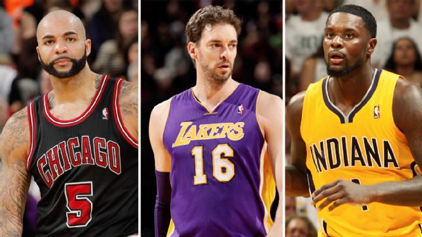 Carlos Boozer, Pau Gasol, Lance Stephenson