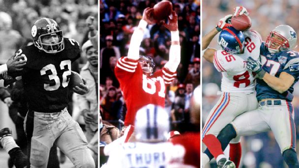 Franco Harris, Dwight Clark and David Tyree
