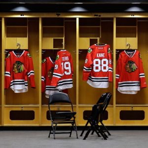 Jonathan Toews, Patrick Kane jerseys