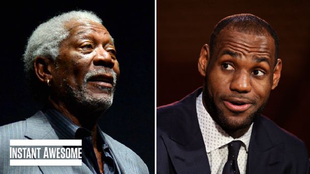 Morgan Freeman and LeBron James