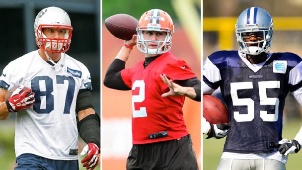 Rob Gronkowski, Johnny Manziel & Rolando McClain