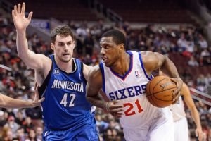 Kevin Love and Thaddeus Young