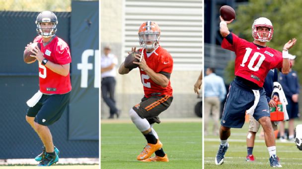 Blake Bortles, Johnny Manziel and Jimmy Garoppolo
