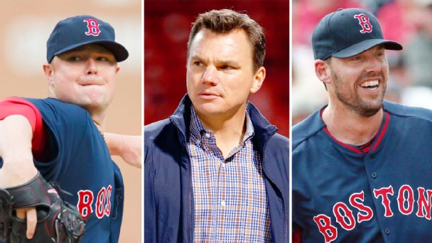 Jon Lester, Ben Cherington and John Lackey