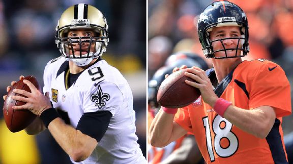Drew Brees and Peyton Manning