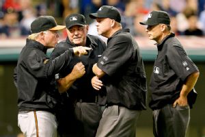 Buck Showalter, Dana DeMuth, Ron Kulpa, Ed Hickox