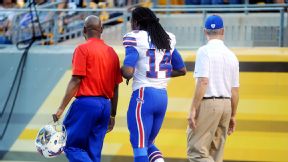 Bills rookie Watkins exits with injury to ribs
