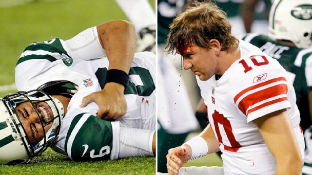Mark Sanchez and Eli Manning