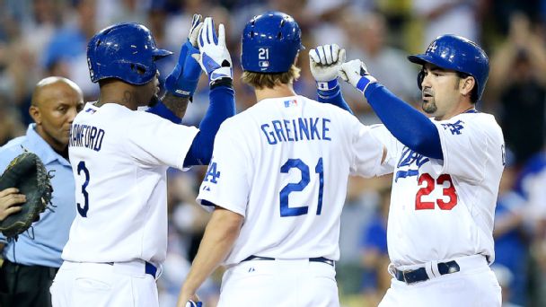 Adrian Gonzalez, Zack Greinke, Carl Crawford