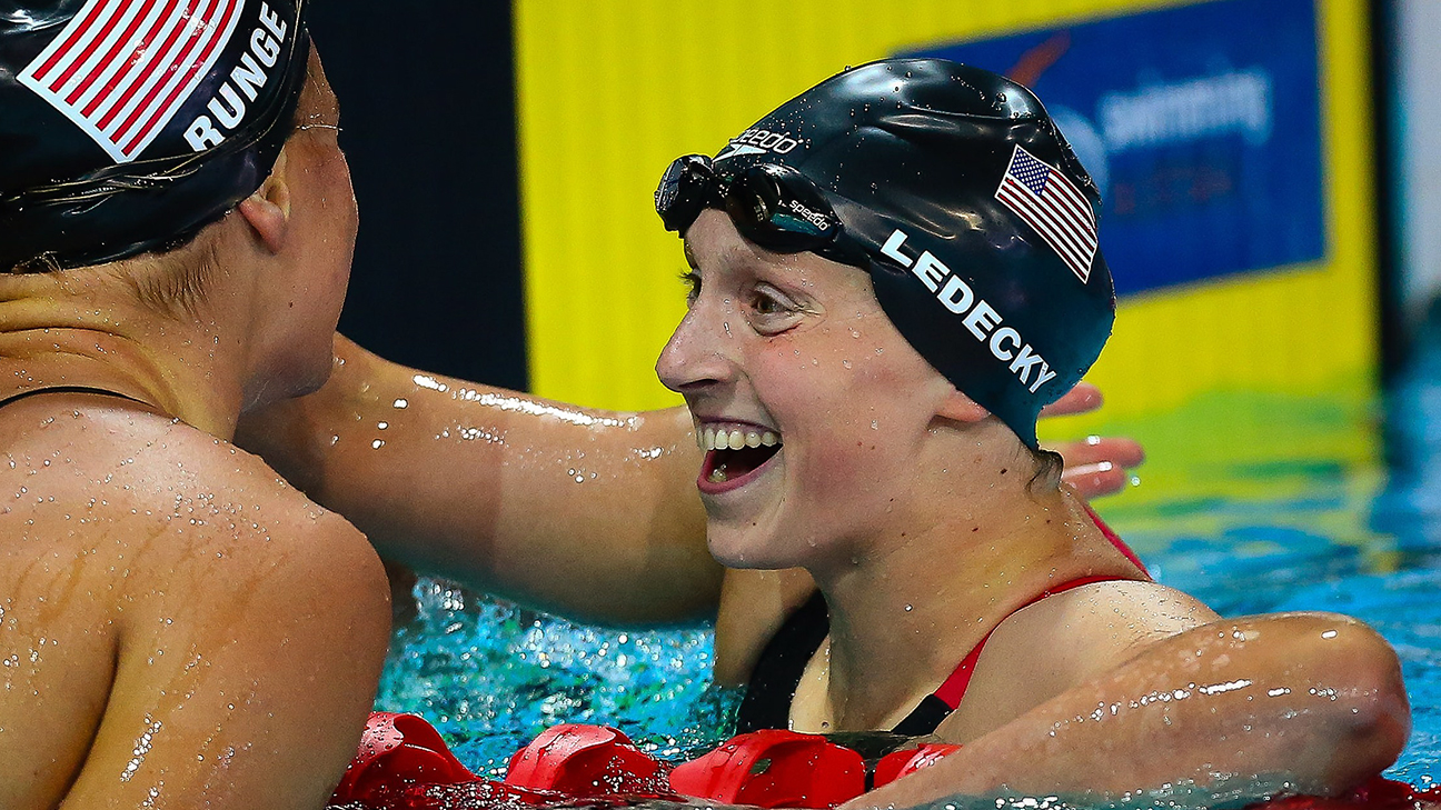 Katie Ledecky breaks women's 400meter freestyle world record ESPN