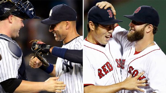 Brian McCann, Derek Jeter, Koji Uehara, Mike Napoli