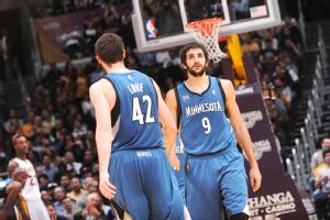Kevin Love and Ricky Rubio